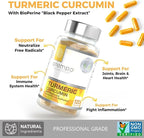 Turmeric Curcumin Supplement with Black Pepper Extract 1500mg – Absorption, Supports Joint Health – Non-GMO, 120 Vegan Capsules