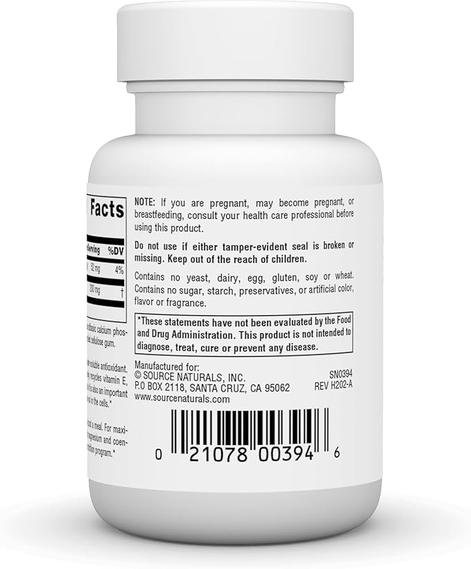 Source Naturals Alpha Lipoic Acid, 200 mg - 30 Tablets