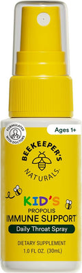 Kids Propolis Throat Spray - Natural Immune Support & Sore Throat Relief - by BEEKEEPER'S NATURALS - Has Antioxidants & Gluten-Free (1.0 oz) Pack of 1 (Kids)