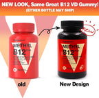 Vegan Vitamin D3 & B12 Gummies, Methyl B12 Supplement for Adults & Kids, Enhanced with Vitamin D 3 for Natural Energy, Immune, Metabolism & Focus, Orange, 90 Gummies