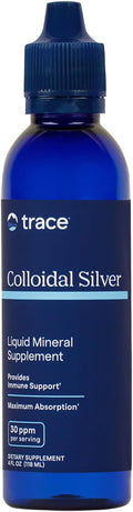 Trace Minerals Colloidal Silver - Pure Colloidal Silver Supplement for Immune Support - Natural Mineral Drops - High-Potency Formula - Gluten-Free - Vegan - 4 fl oz (12 Servings)