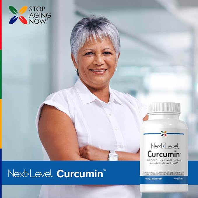 Stop Aging Now - Turmeric Curcumin Complex Supplement - with Black Pepper - 60 Softgels