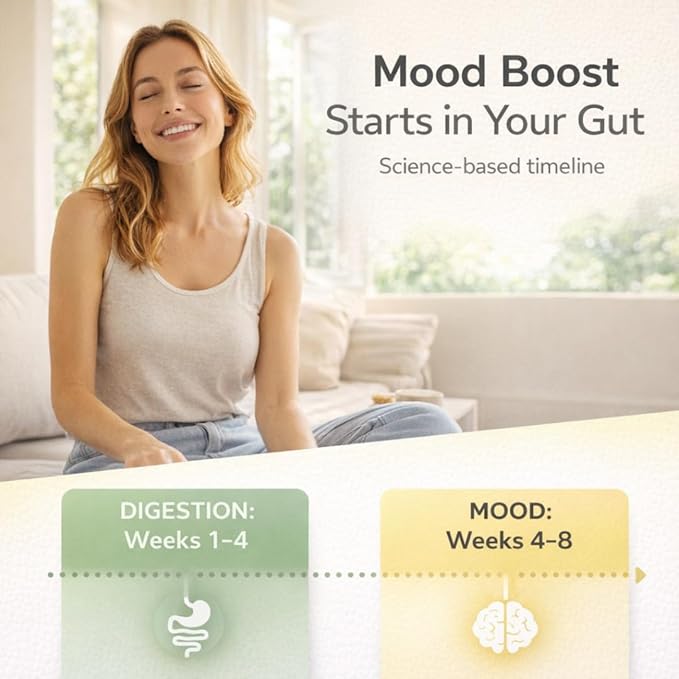Lifted Naturals Spore Based Probiotic Probiotics - SBO Mood Boost - Spore/Soil-Based - Digestion & Natural Mood Support - Histamine-Free - 60 Day Supply, Non-GMO, Dairy-Free, Gluten-Free, Vegan