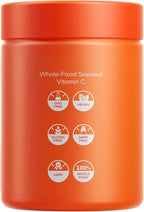 Codeage Whole Food Vitamin C Supplement - Acerola Cherry, Camu Camu, Amla Berry & Rose HIPS Blend - Citrus Bioflavonoids - Instantfood Energy Vitamins - 500mg Vitamin C Pills - Non-GMO - 60 Capsules