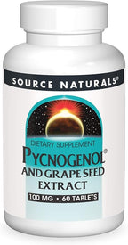 Source Naturals Pycnogenol & Grape Seed Extract 100 mg Dietary Supplement - 60 Tablets
