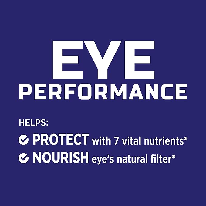 Ocuvite Eye Performance Vitamin & Mineral Supplement, Lutein and Zeaxanthin Supplements, Vitamins C, D, E, Zinc, and Omega-3, Helps Protect Eyes from Sun and Blue Light, 30 Softgels