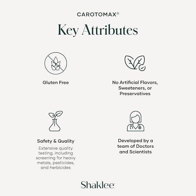 Shaklee - CarotoMax- Advanced Eye Health Formula w/ 6 Key Carotenoids - Supports Vision - Lutein, Zeaxanthin, Beta-Carotene, Astaxanthin - Promotes Macular Health - 90 Softgels
