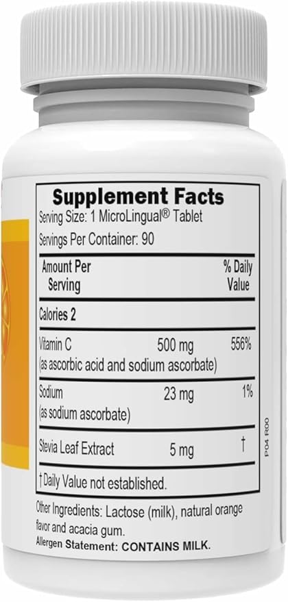 Superior Source Vitamin C 500 mg ?Tangy? Orange Melts - Daily Vitamin Supplement Supports Immune Health - Vitamin C Formula Aids Cell Health - 90 Sublingual Dissolving Tablets
