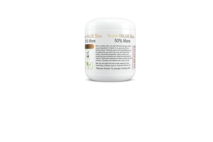 Colonial Dames Vitamin E and 70% Aloe Moisturizing Cream is a Powerful moisturizer for Even Delicate & Sensitive Skin