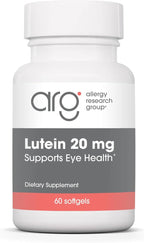 ARG Lutein 20 mg Key Eye Nutrient - Supplement to Support Eye Health - Delivers 20 mg Lutein with 1 mg Zeaxanthin - Carotenoid Antioxidant - Vegetarian & Hypoallergenic - 60 Servings - 60 Capsules