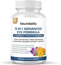 Neurobella Eye Formula - Neurobella 15 in 1 Advanced Eye Formula with All 3 Carotenoids, Lutein & Zeaxanthin, Bilberry Extract and Saffron, 60 Capsules