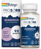 SOLARAY Berberine Phytosome - 9X Absorption and Easy-to-Digest - Standardized to 30% Berberine HCl - Vegan, Made Without Soy - 60-Day Guarantee - 30 Servings, 30 VegCaps