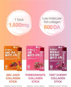 3 Flavor Mix Collagen Jelly Stick 20g * 15 Stick 1,600mg Low Molecular Fish Collagen