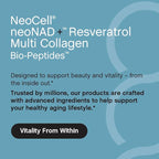 NeoCell NAD+ Resveratrol Supplement | with Multi Collagen Bio-Peptides | 60 Capsules | Supports Healthy Aging & Cellular Energy