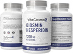 Diosmin Hesperidin 1200 mg Complex, 180 Capsules, Citrus Bioflavonoids Rich Fruit Extract, 100% Vegetarian, Non-GMO & Gluten Free Diosmin Supplement with Max Strength - 3 Packs