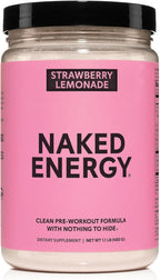 NAKED Strawberry Lemonade Energy - Clean Pre Workout Supplement for Men and Women, NSF Certified, Vegan Friendly, No Added Sweeteners, Colors Or Flavors - 30 Servings