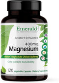 Emerald Labs Magnesium 400mg - Bone & Sleep Support with Albion Magnesium* - Vegan Friendly - 120 Vegetable Capsules (30-Day Supply)