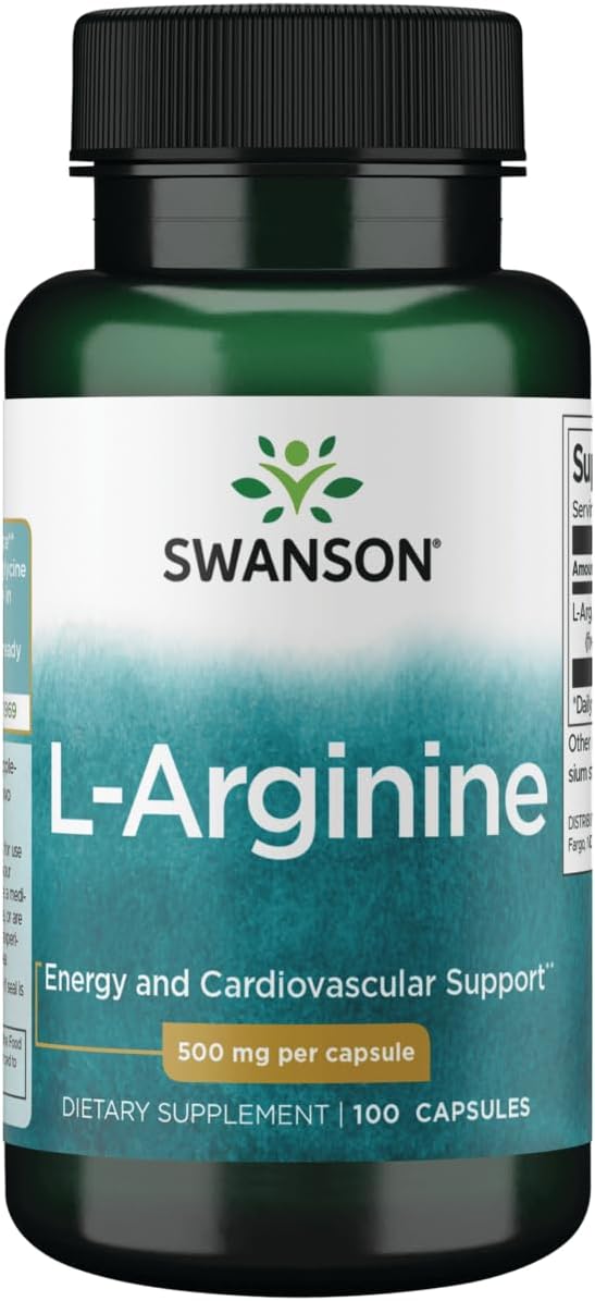 Swanson Amino Acid L-Arginine 500 Milligrams 100 Capsules