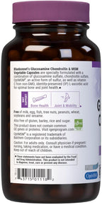 Bluebonnet Nutrition Glucosamine Chondroitin & MSM, Glucosamine, Bone & Joint Health*, Non-GMO, Gluten-Free, Soy-Free, Dairy-Free, 120 Vegetable Capsules, 40 Servings