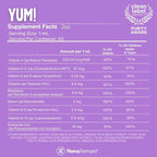 NovaFerrum Yum | Multivitamin with Iron for Infants, Toddlers & Kids Ages 4 & Under | Immune Support | Gluten Free Certified | Sugar Free | Raspberry Grape | 50 Servings