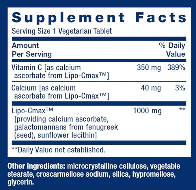 Life Extension Vitamin C 24-Hour Liposomal Hydrogel Formula, 90 Vegetarian Tablets