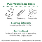 Nbpure Vegan Digestive Enzyme Complex – Daily Bloating, Gas, & Food Digestive Support for Women & Men – 12 Enzymes & 3 Herbs – Lactase, Protease, Lipase, Ginger, Cinnamon, Peppermint + More