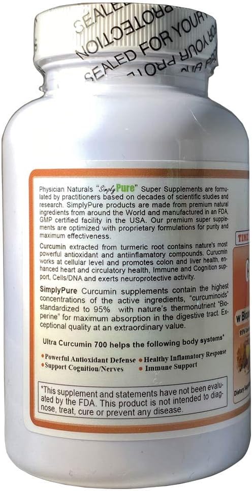 Ultra Curcumin C3 Time Release w Bioperine and Bromelain Time Release 700mg 100 Veg.tabs Max Absorption