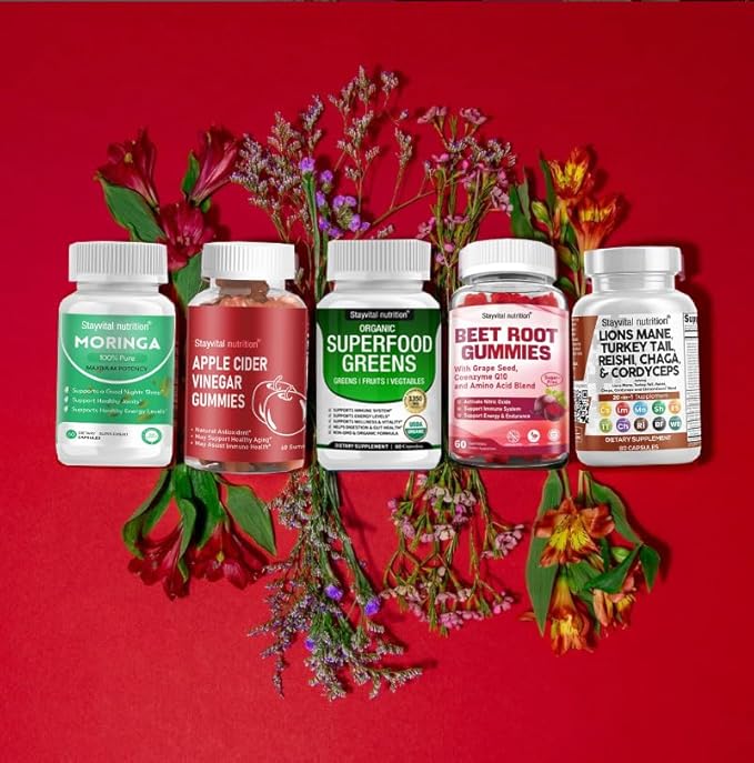Beet Root Gummies with CoQ10 & Vitamin B12 – Vegan, Non-GMO, Gluten-Free Fruit Supplement for Daily Plant-Based Nutrition