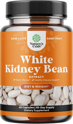 White Kidney Bean Energy Booster - White Kidney Bean Extract Natural Energy Supplement and AMPK Activator Antioxidant Capsules - Dietary Fiber Natural Preworkout Supplement for Men and Women