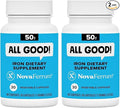 NovaFerrum All Good | Iron Capsule Supplements for Adults | Anemia | 50mg of Iron | 30 Servings | Sugar Free | Vegan | Gluten Free (Pack of 2)
