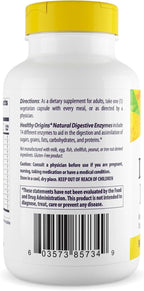 Healthy Origins Digestive Enzymes (Broad Spectrum, Non-GMO, Gluten Free, Digestive Support), 90 Veggie Caps