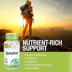 SOLARAY Spirulina 410mg | Algae Superfood Supports Energy, Vitality & Overall Health | 100ct, 100 Serv.
