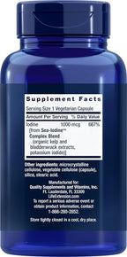 Life Extension Sea Iodine 1000 mcg, 150 Veg Caps (Pack of 2) - Natural Iodine Supplement from Kelp and Bladderwack