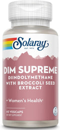 SOLARAY DIM Supreme - DIM Supplement 100mg - Diindolylmethane DIM Complex with Broccoli Seed Extract and Bioflavonoids - Women's Health and Balance Support - 60-Day Guarantee - 60 Servings, 60 VegCaps