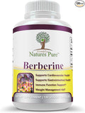 Simply Natures Pure Premium Berberine HCl 500mg - 120 Capsules - Cardiovascular Gastrointestinal Immune Support - Chromium Cinnamon