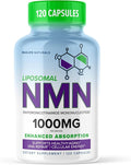 Liposomal NMN 1000mg – Nicotinamide Mononucleotide Supplement – NAD+ Precursor for Cellular Energy, DNA Repair, & Healthy Aging Support – 99% High Purity Shelf Stablized, Made In USA, 120 Capsules