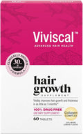 Viviscal Hair Growth Supplements For Women For Thicker, Fuller Hair, Nourishes Thinning & Loss, With Proprietary Collagen Complex, 60 Tablets, 1 Month Supply
