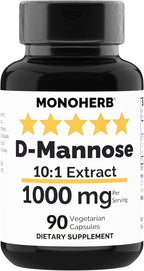 MONOHERB D-Mannose Extract 1000 mg - 90 Vegetarian Capsules