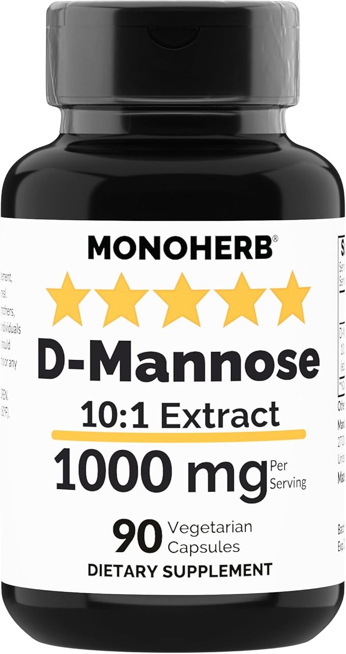 MONOHERB D-Mannose Extract 1000 mg - 90 Vegetarian Capsules