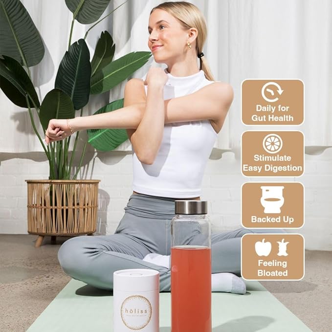 Daily Gut Health Powder 6-in-1 All Natural Supplement, Slippery Elm, L Glutamine, Lemon Balm with PepZinGI - Bloat & Gas Relief, GI Lining Repair, IBS Support - Mixed Berry, 30 Servings