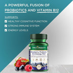 Purity Products Blueberry Probiotic B12 Energy Melt Clinical Probiotic - Organic Blueberries, Methylcobalamin B-12-30 Melts