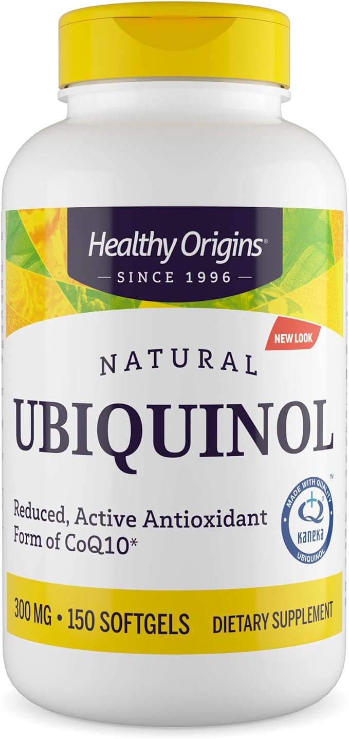Healthy Origins Ubiquinol (Active Form of CoQ10), 300 mg - Ubiquinol Supplements for Heart Health & Antioxidant Support - Gluten-Free & Non-GMO Supplement - 150 Softgels