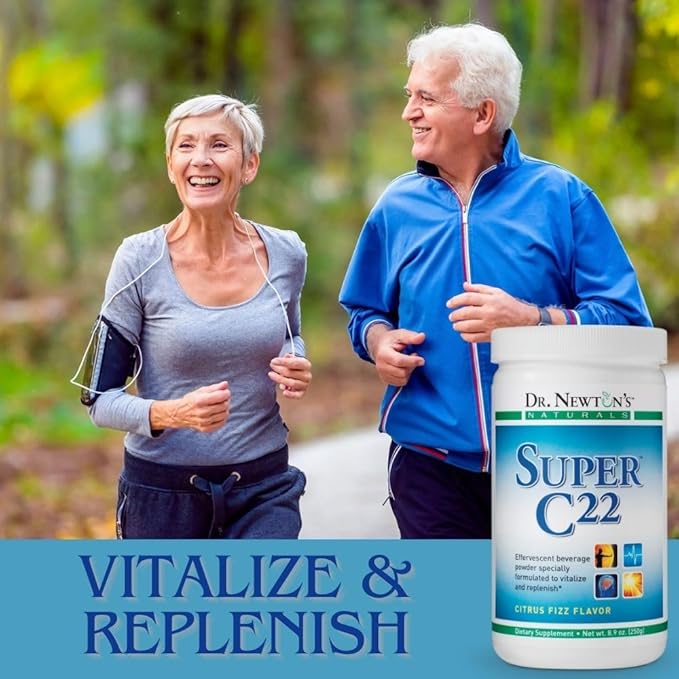 SelfCare+ Dr. Newton’s Naturals Super C22 Effervescent Vitamin C Fizzy Powdered Drink Mix with 22 Natural Sources of Vitamin C – 1500mg -8.9 Ounce Can