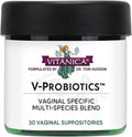 Vitanica Fresh V-Probiotics - Women's Probiotic for Vaginal Health - Contains Lactobacillus Gasseri - Free of Filler, Fragrances, Parabens, Preservatives & Artificial Colors - 30 Suppository Tablets