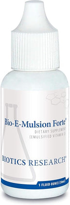 Biotics Research Bio E Mulsion Forte 1 Fluid Ounces, 30 ml Vitamin E 30 IU / 5 Drops, Emulsified, Supports Cell Function, Potent Antioxidant Supports Immune Function, Heart Health, 1 Fluid Ounces