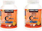 Kirkland Vitamin C (500 mg), Tangy Orange, Chewable Tablets, 500 Count (Pack of 2)