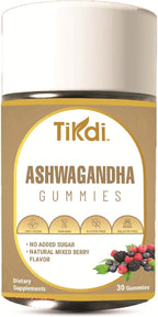 Ashwagandha Gummy - 30 Count - Mixed Berry, KSM-66, Vegan, Plant Based, Non-GMO, Gluten-Free, Gelatin Free, No Added Sugar
