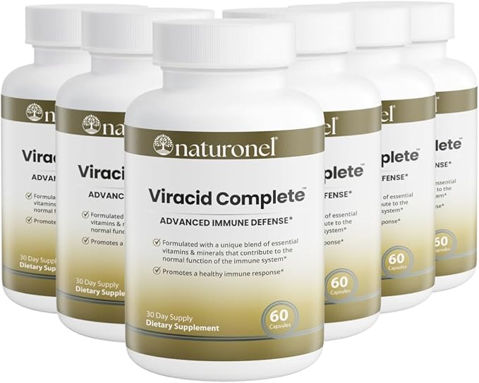Viracid Complete (6 Pack) Comprehensive Immune Formula with Elderberry, Echinacea, Garlic, Zinc, L-Glutamine & Turmeric 95% Curcuminoids | Premium Supplement, Made in USA, GMP Certified