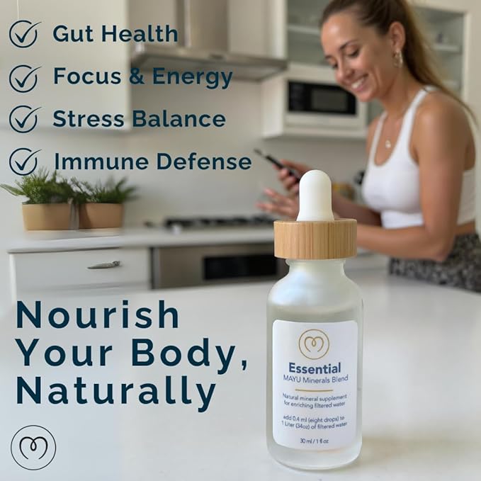 MAYU, Trace Mineral Drops (3 btls.), Promotes Hydration, Taste & Daily Energy, 70+ Balanced Trace Minerals, Tested for Heavy Metals, No Additives, Purest Sources, w/Magnesium, Potassium, Chloride