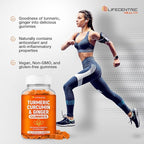 Turmeric Gummies for Adults and Kids | Max Strength Turmeric and Ginger Supplement | Vegan Organic Natural Turmeric Curcumin Gummies for Overall Health | Best Curcumin Supplement with Ginger